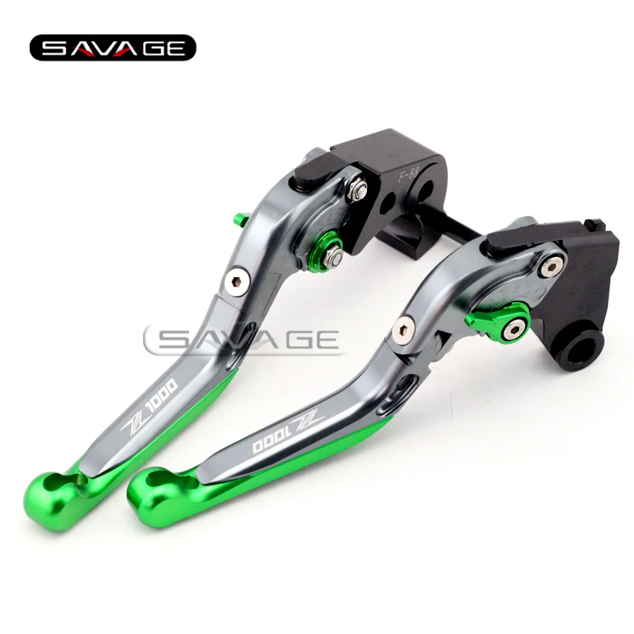 

For KAWASAKI Z1000 2007-2016 09 10 11 13 14 15 Titanium Motorcycle Adjustable Folding Extendable Brake Clutch Lever Logo Z 1000