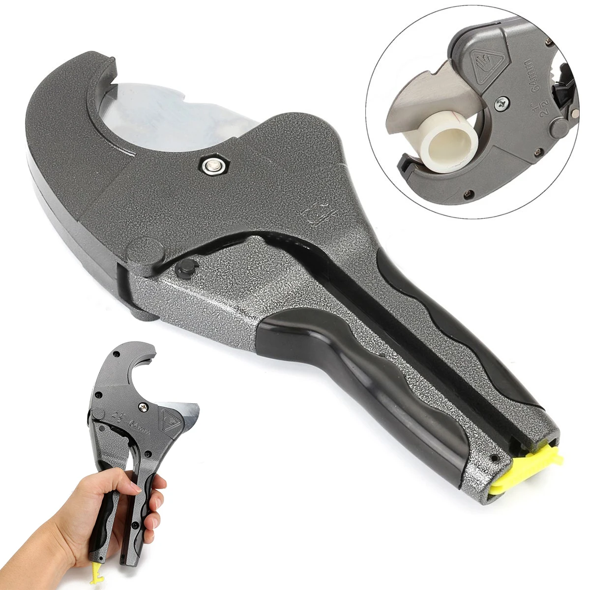DWZ Quality 20-63mm PVC Pipe Cutter Hose Conduit Pliers Poly Tube Tubing Ratchet Cutters