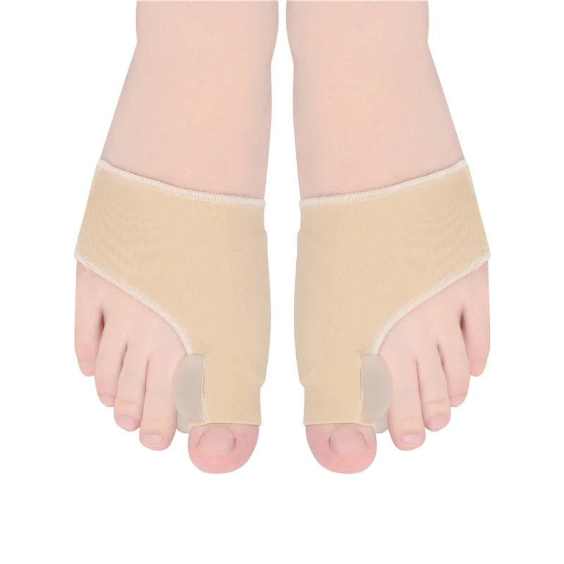 

2pcs Soft Flexible Foot Pad Foot Care Tool Silicone Thumb Protection Toe Separators Corrector Sleeves Pain Relief Bunion Support