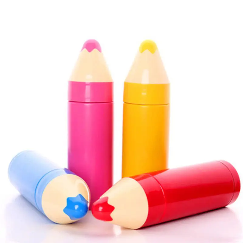 

TECHOME Creative Shape Thermal Mug Stainless Steel Thermos Vacuum Flasks Cartoon Pencil Shape Water Bottles Insulation Cup