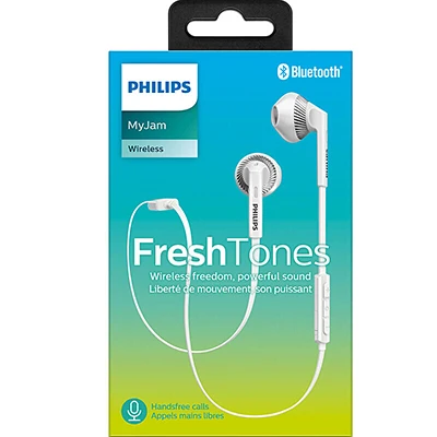 Philips беспроводная гарнитура SHB5250 Bluetooth 4,1 висячая шея в ухо регулятор громкости спортивный адаптивный шумоподавление официальный тест - Цвет: white