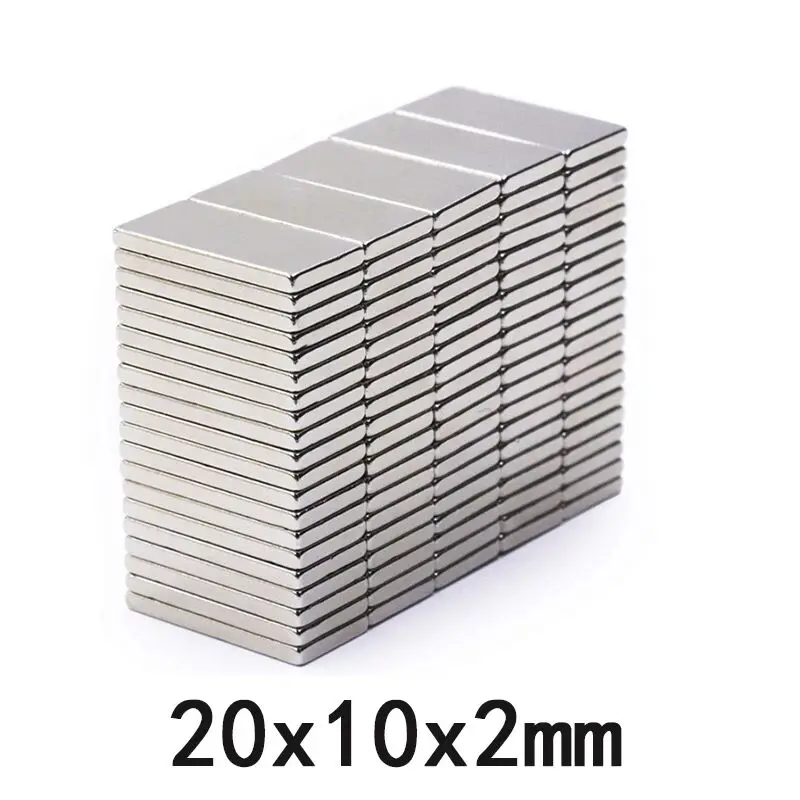 Неодимовый магнит 10/50/100 шт N35 20x10x2 мм квадратные imanes 20*10*2 Магниты поиск Aimant супер