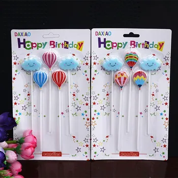 

Creative Scented Birthday Weddings Candles Colorful Cute Love Flameless Balloon Candles Cake For Children Gifts Birthday Decor