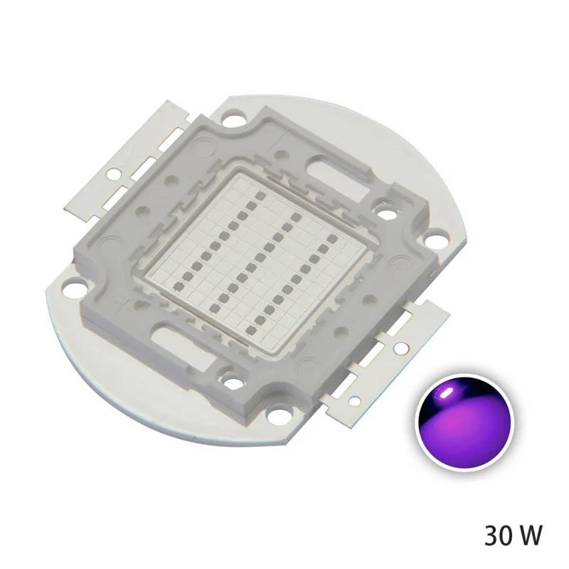 Высокая светодио дный мощность светодиодный чип 100 Вт фиолетовый ультрафиолетовый (УФ 405nm/3000mA/DC 30 В -В 34 в/100 Вт) SMD COB свет Вт 100 Вт Ультра