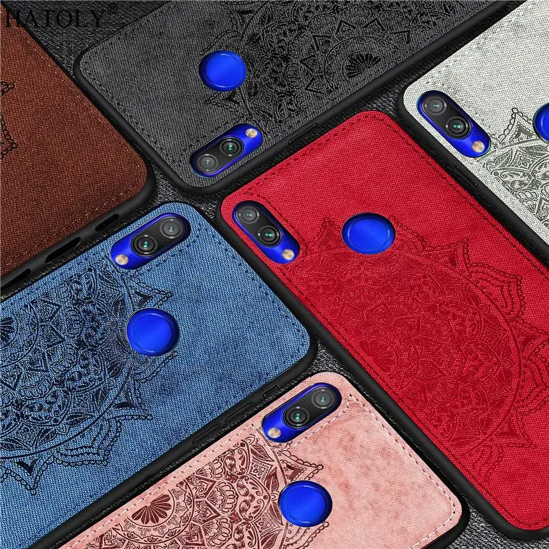 

Cover Xiaomi Redmi 7 Case Silicone Rubber Shell TPU Cloth Texture Back Phone Cover For Xiaomi Redmi 7 Case For Xiaomi Redmi 7