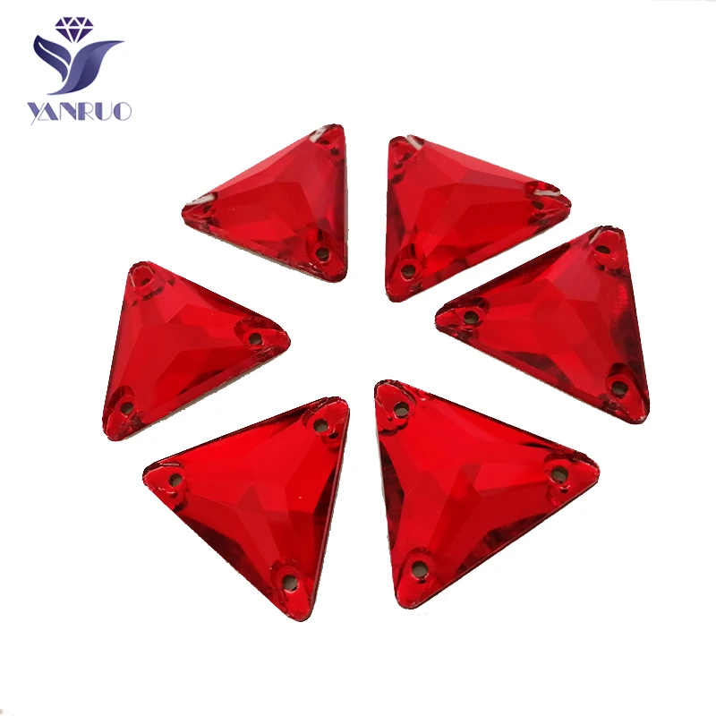 YANRUO 3270 Triangle All Color Sew On Stones Glass Crystals Rhinestones Best Quality Gems Stones For Clothing 