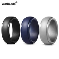 WBL New Men Silicone Rings 7-14 Size Hypoallergenic Flexible Men Wedding Rubber Bands 8mm Food Grade FDA Silicone Finger Rin 2