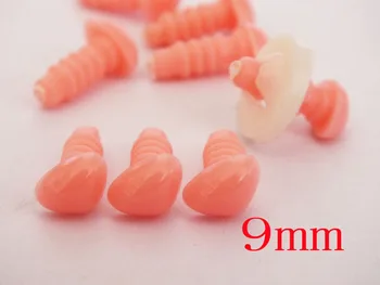 

Free Shipping!! 60 pcs/lot 9mm Plastic Safety Nose Toy nose Doll Parts Animal nose --pink
