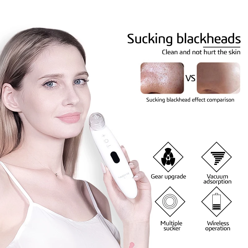 Remoção de Cravo Dispositivo de Cuidados com a Pele Poros Profundos Cleaner Espinha Manchas Pretas Remoção Vácuo Sucção Facial Diamante Beleza Ferramenta 21 Beleza e saúde