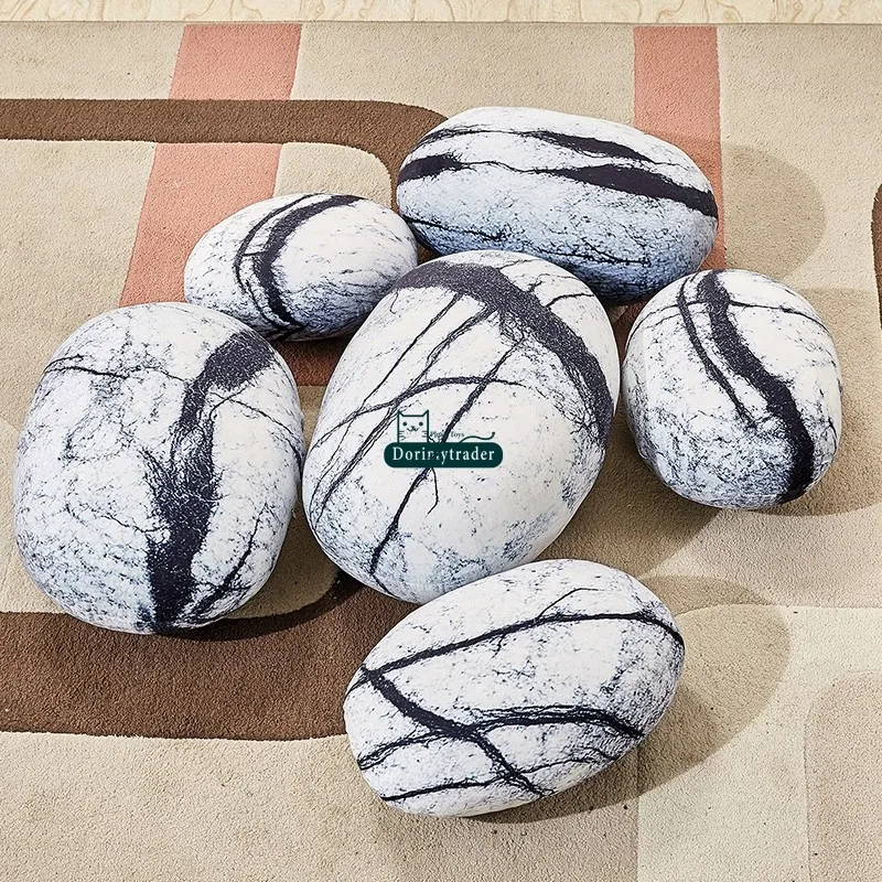 Decoração para Casa Dorimytrader Grupo Soft Simulado Plush Comet Pedra Pillow Almofada Sofá Crianças Play Pebble Boneca Dy60255 1 Pop 8 High Quality Brinquedos e hobbies