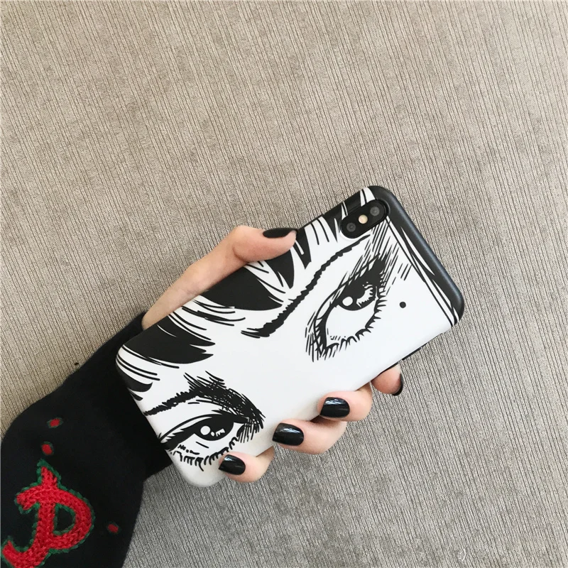 

Phone case for iphone XS Max XR XS Cartoon eyes soft silicone Case For iphone 6 6s 7 8 7plus back cover capa