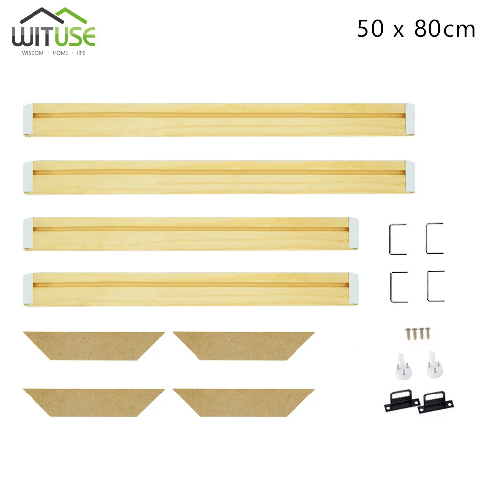 DIY деревянная фоторамка холст рамка бар самодельная картина маслом носилки полосы комплект для дома офиса галерея - Цвет: 50x80cm