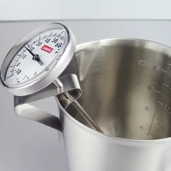

Dial scale Thermometer Probe Stainless Steel Kitchen Coffee Water Milk Tea Drinking Thermometer Milk Liquid Probe Thermometer