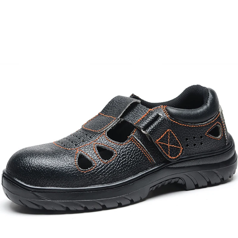 العمل الصنادل الذكور التهوية أحذية أمان النفط سحق ثقب تآكل برهان مقاومة الأحماض و القلويات باوتو الصلب