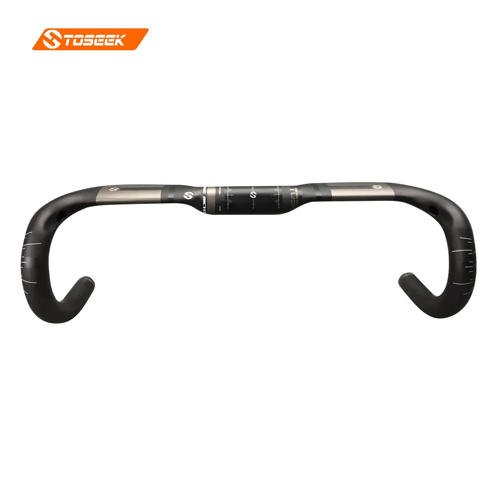 

Toseek carbon fiber bicycle handlebar bent bar internal routing UD road Highway Bike Handle Bars 400/420/440*31.8mm bike parts
