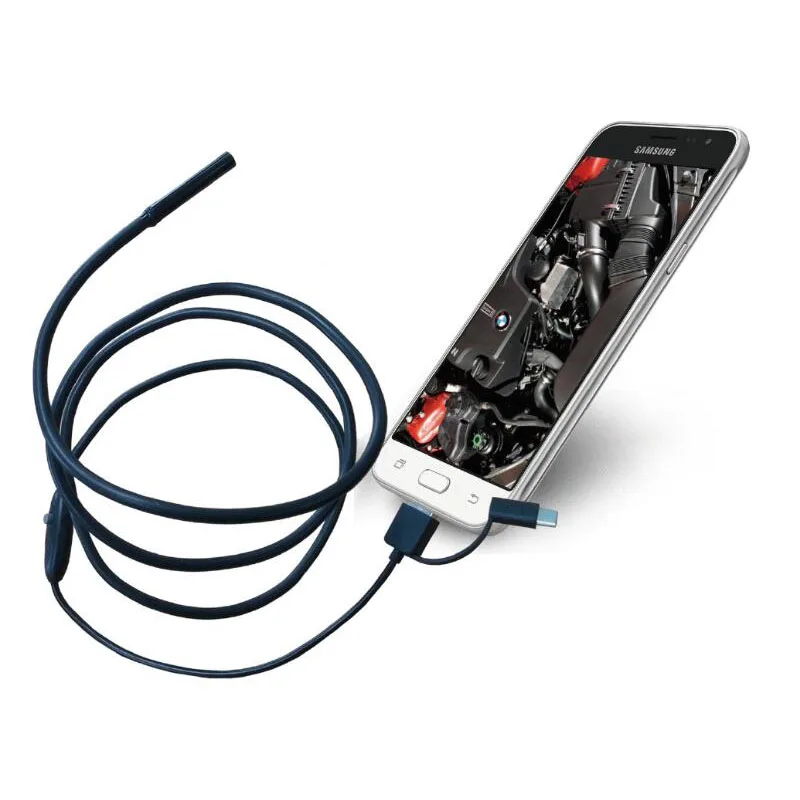 

5.5mm Micro Camera Endoscope Three-In-One USB Cable Waterproof 6LED Industrial Pipe Endoscopy Camera For Android