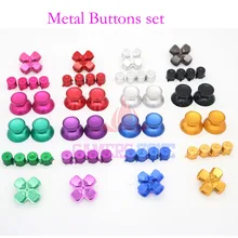 Para ps4 metal de alumínio d almofada analógico bullet botões para ps 4 controller thumbsticks substituição chrome