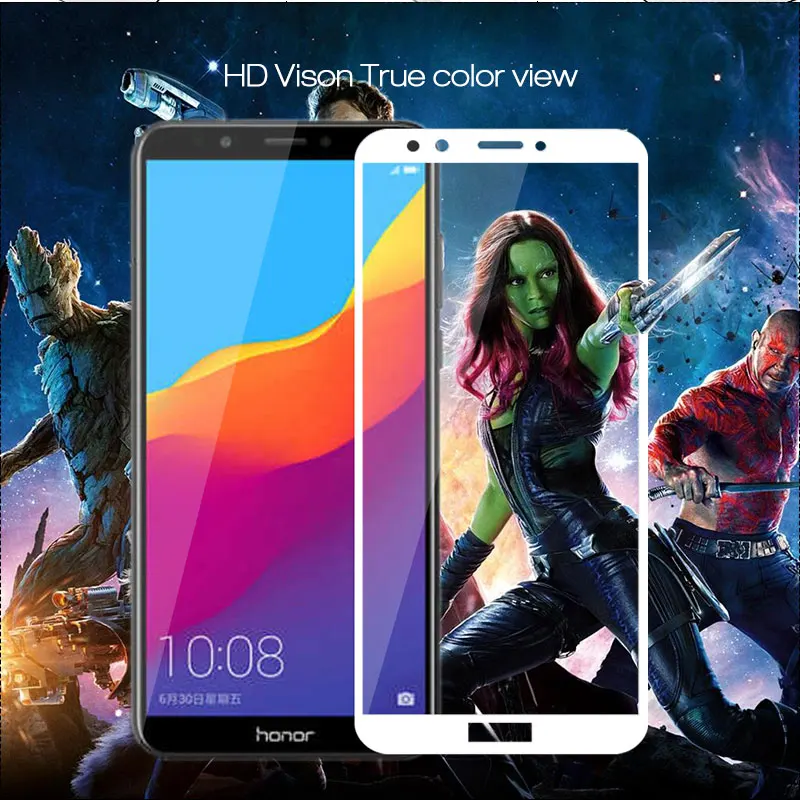 Для Huawei Prime 2018 защита для экрана полное покрытие из закаленного стекла Y7 на