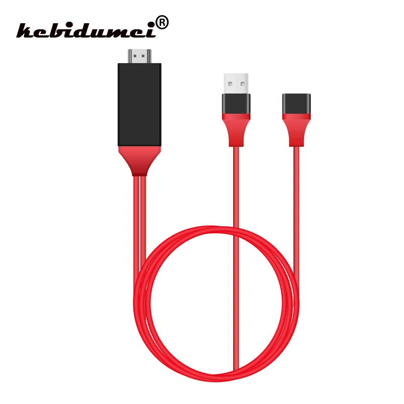Проводная ТВ-флешка kebidumei 1m 1080P HD USB разъем HDMI-совместимый штекер с питанием от