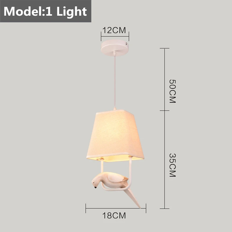 Подвесные светильники с птицами, винтажная лампа, смоляная птичья ткань, абажур для кухонного освещения, столовая, ретро Лофт, подвесной светильник - Цвет корпуса: 1 Light