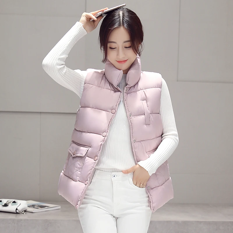 Billig Neue 2017 herbst und winter frauen baumwolle weste weiße ente unten weiche warme weste plus größe 3XL weibliche outwear marke weste mantel