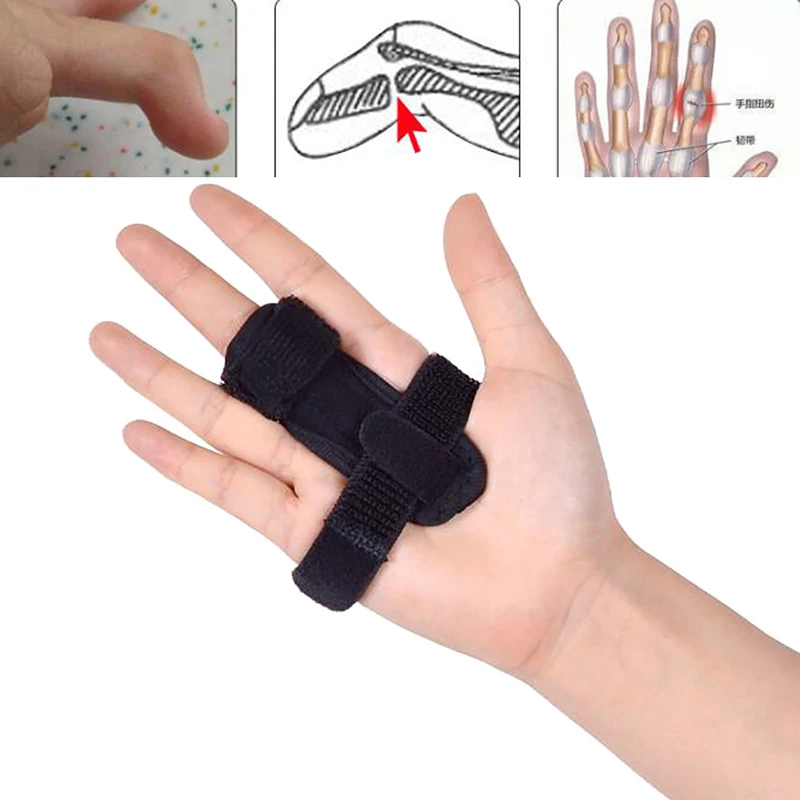 1PCS Pain Relief Aluminium Finger Splint Fracture Protection Brace