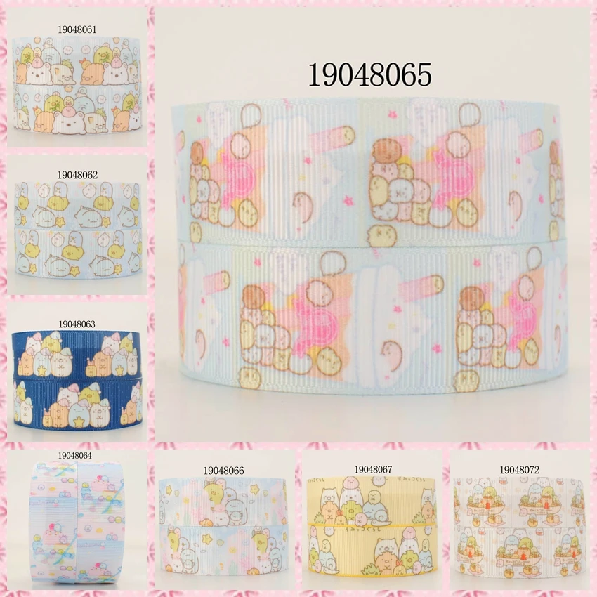 

10yards -different sizes - cartoon pattern ribbon printed Grosgrain ribbon 19048061