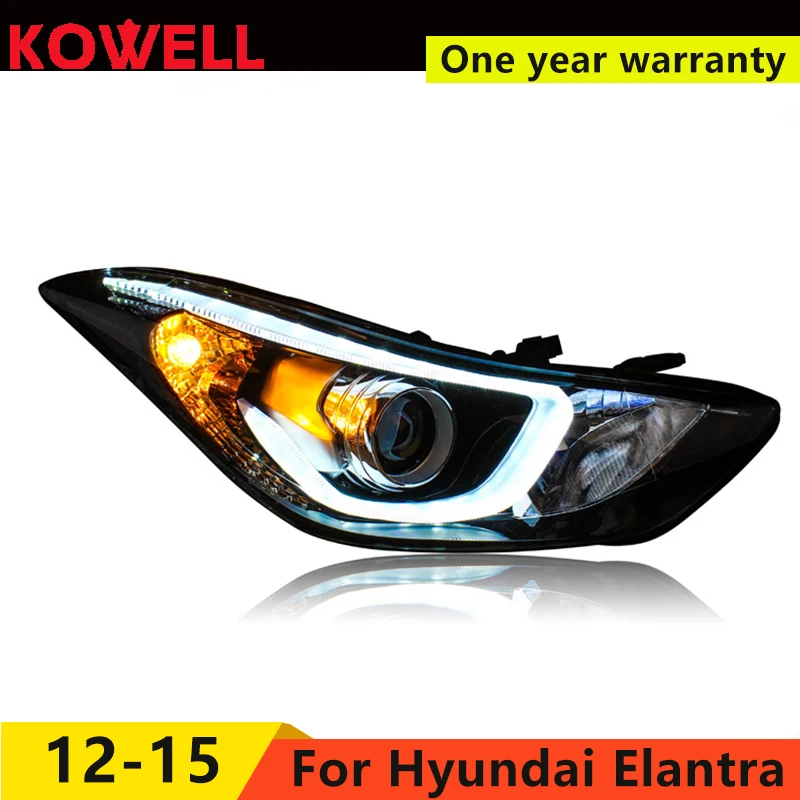 KOWELL стайлинга автомобилей для 2012 2017 фары автомобиля Hyundai Elantra растяжкой поворота