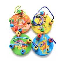 N109 мультфильм узор деревянные руки маленькие бусины вокруг детей отцовство раннего детского образования игрушки выбрать различные стиль