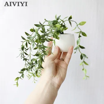 

Artificial Silicone Succulent Plant Fridge Magnet For Home Hotel Party Decoration Potted Home Balcony Bonsai With Vase