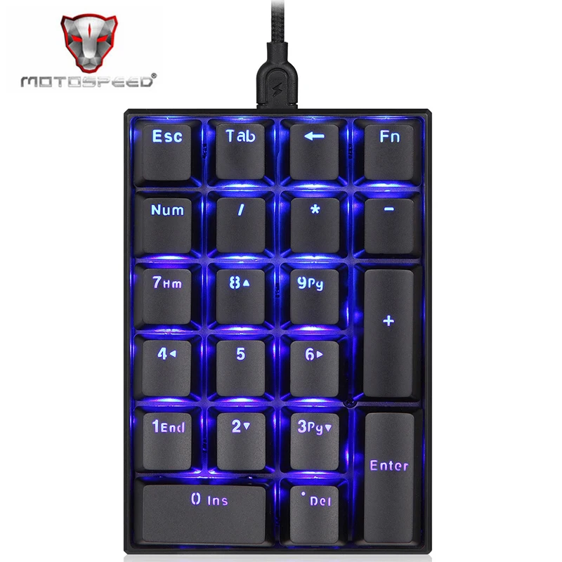 Motospeed K23 Numpad цифровая клавиатура одна рука мини механическая с подсветкой RGB Keybord