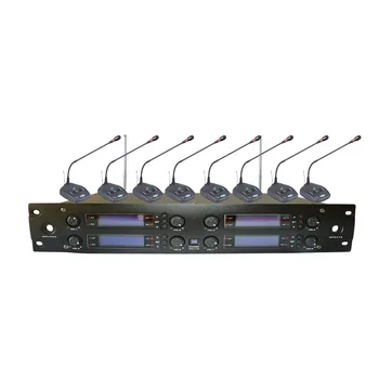 

U-8008-OK-979 Express Shipping Pro. 8 Channels Professional Conference Desktop UHF Wireless Microphone Gooseneck Mic System