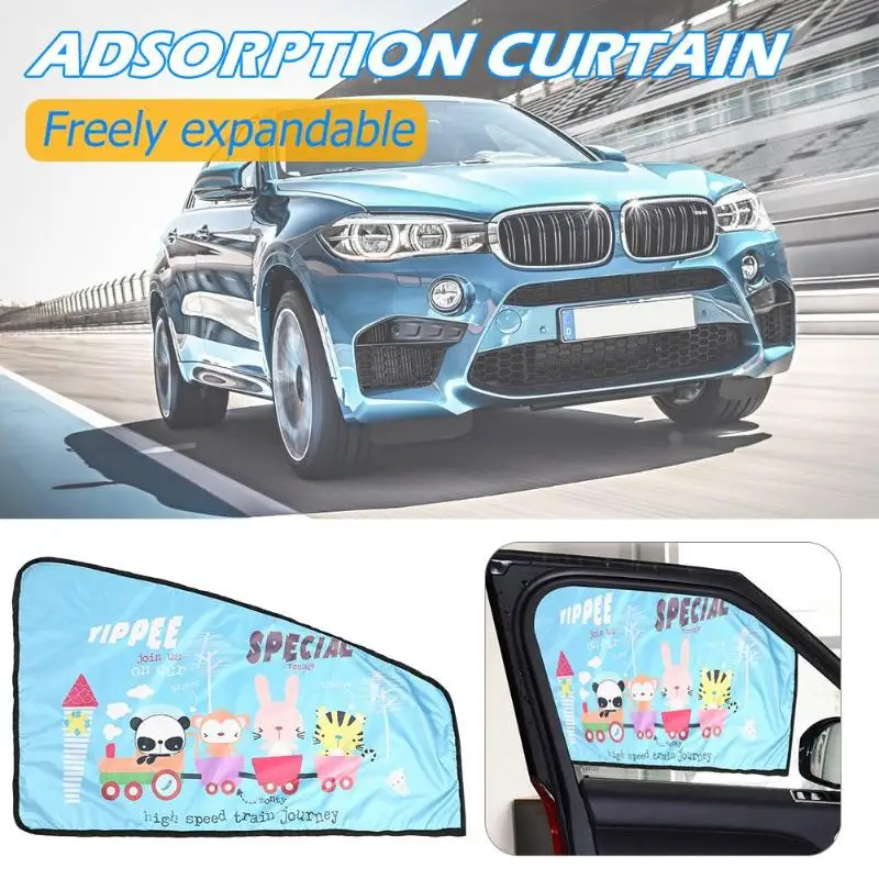 Универсальный автомобильный солнцезащитный козырек с изображением животных, солнцезащитный козырек, регулируемый карниз, Мультяшные узоры