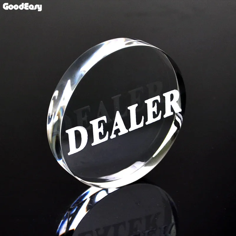 Горячая Распродажа 1Pc Acrylic Кнопка Дилера покера Texas Holde 3 inch Защитные карты для 5