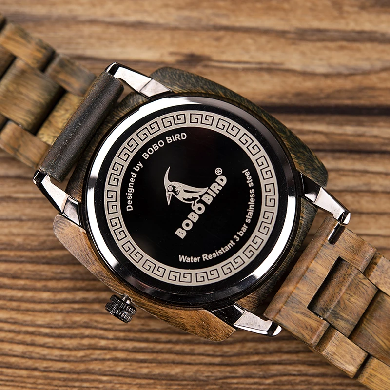 relogio masculino BOBO BIRD Men Watch Stylish Wooden Timepieces Mens Wrist Watches in Wood Gift Box erkek kol saati Accept LOGO