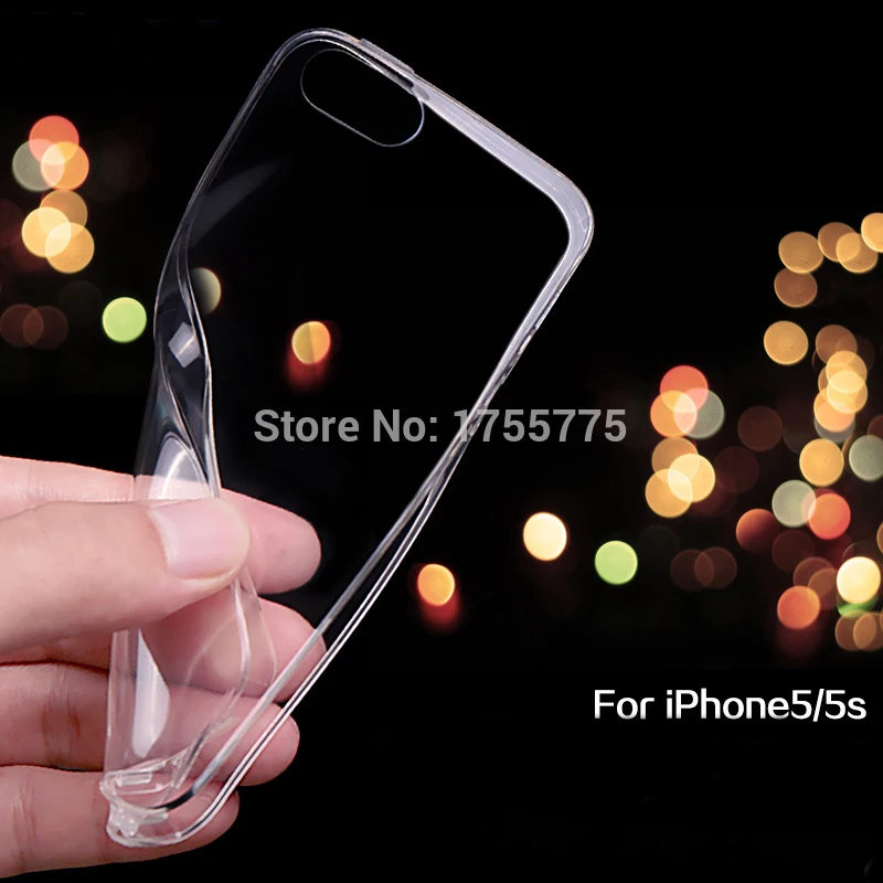 10PCS Ultra Thin Silicon Soft Clear Case for ipone Iphone 5 5S SE
