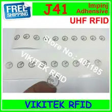 Impinj J41 UHF rfid клейкий стикер для влажной инкрустации 860-960MHZ Monza4 915M EPC C1G2 ISO18000-6C rfid тег 20 штук в партии
