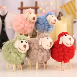 Творческий валяные милые овечки домашние ремесла вечерние подарки рождественские украшения