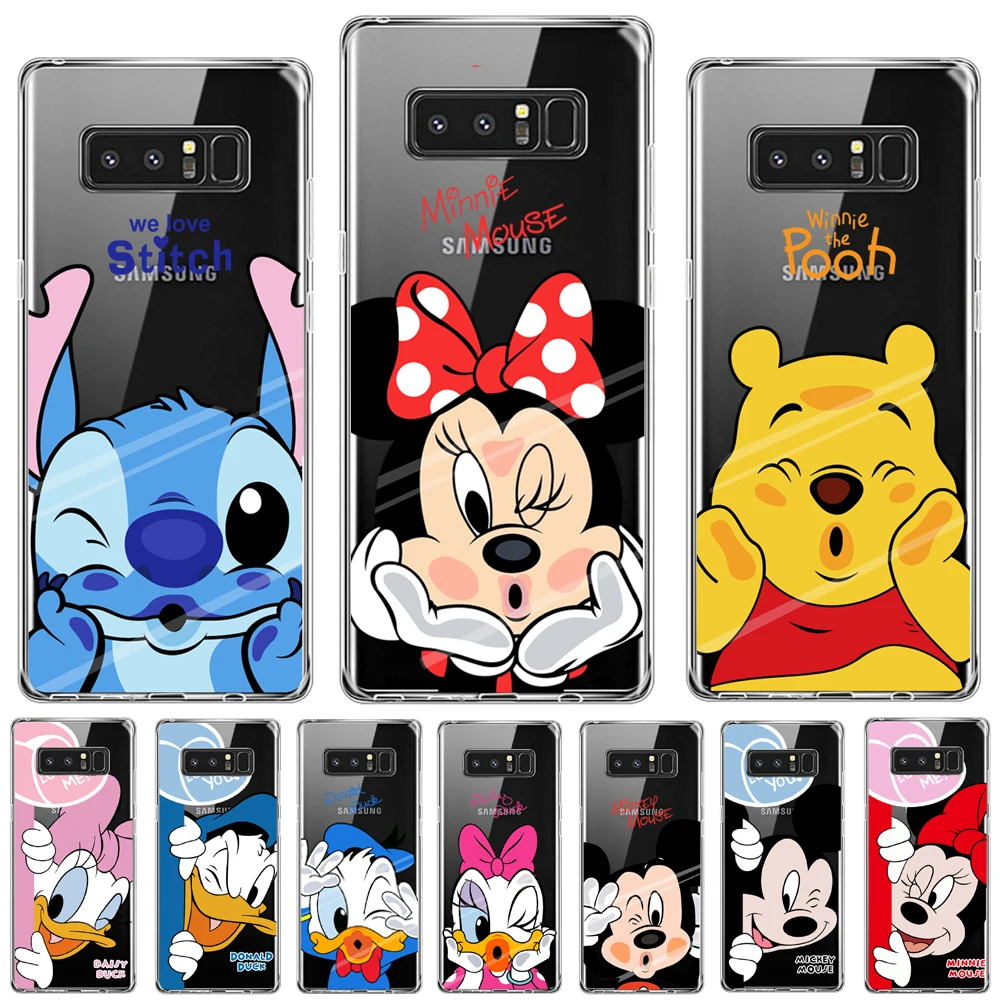 

Cartoon Cute Mickey Minnie Soft TPU Silicone Back Cover For Samsung Galaxy Note 3 4 5 8 9 Case For Samsung Galaxy Note 9