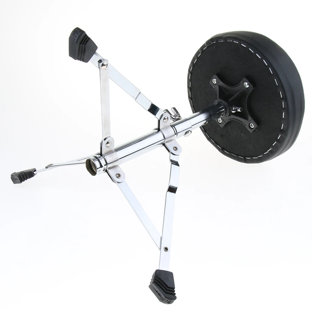 Tooyful Adjustable Metal Tripod Children Padded Stool Stand Chair for Guitar Piano Drum Playing