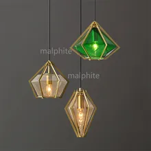 Хрустальное украшение скандинавский Лофт подвесные лампы для ресторана светодиодный осветительная арматура гостиная спальня светильники подвесные нестандартного дизайна