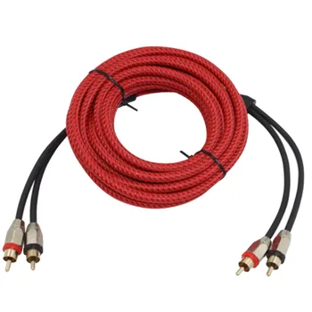 

Audio cable power cable speaker wire 5m car audio amplifier sets RCA to RCA pure copper cable