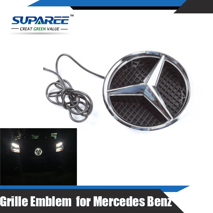 For Mercedes Benz 2011-2015 Illuminated LED Light Front Grille Star Emblem Badge