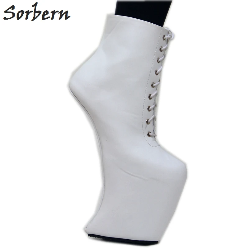 

Sorbern Ankle Boots For Women Heelless Lady Gaga Shoes Unisex Heeled Booties Platform Drag Queen Shoes Thick Heels Crossdresser