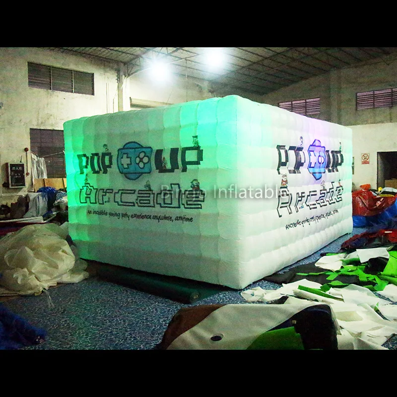  Customized 5.5X3.5X2.5 Meters inflatable lighting tent Airblown tent style digital printing inflata