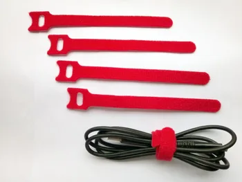 

120pcs 150*12mm Red Magic Nylon Reusable Cable Ties with Eyelet Holes back to back cable tie nylon strap thin hook ties loop