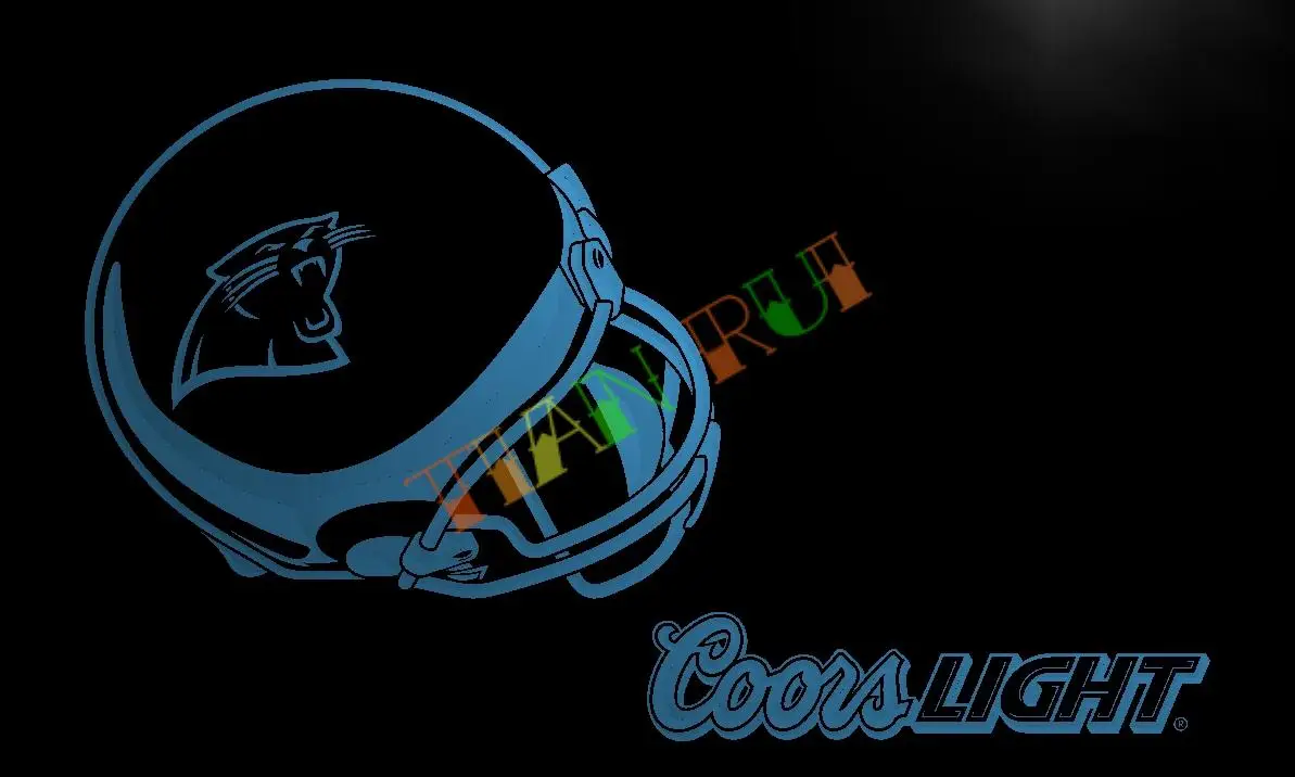 

LD454- Carolina Panthers Helmet coors LED Neon Light Sign home decor crafts