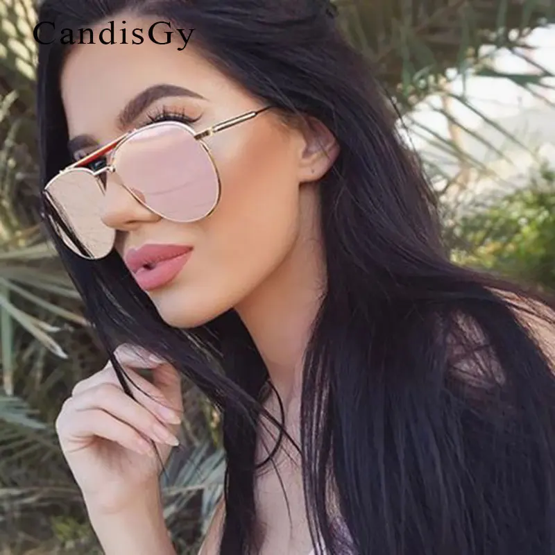 

Flat Lens High Quality Brand Designer Sunglasses Women Men Thom Mirror Sun Glasses Top Pink Fashion Trend Stylish Pilot Eyewear