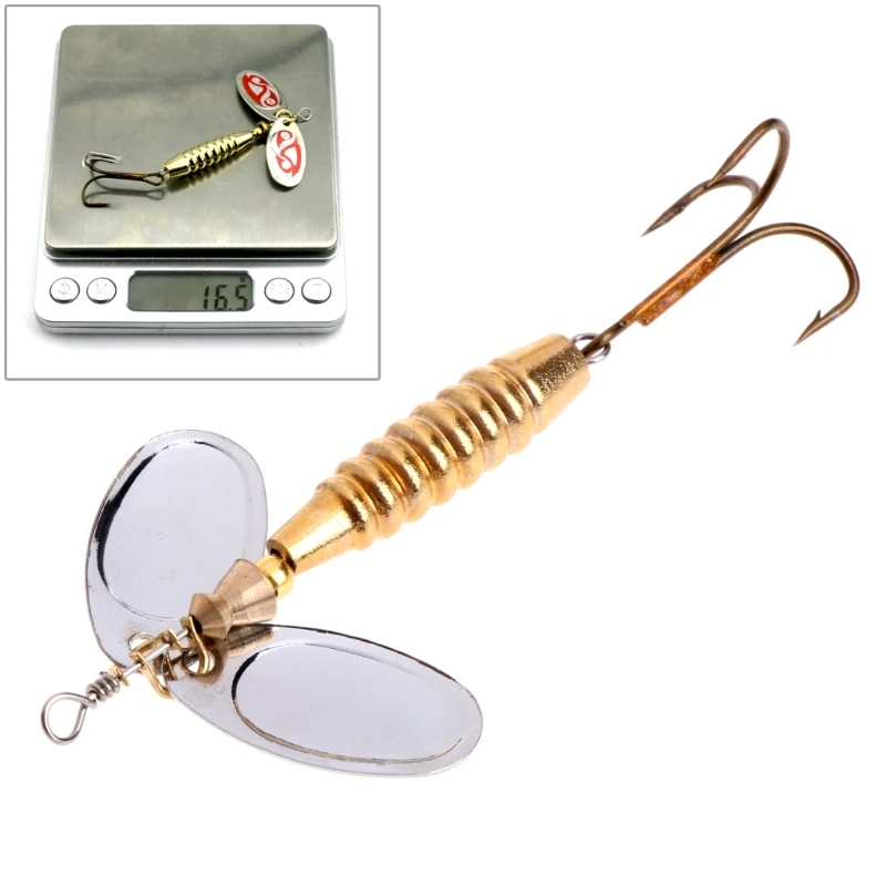 

Fishing lures 9cm 16.5g Spinner Lure Fishing Lures Artificial Baits Metal Bionic Fish Hook Fishing Tackle Rotate sequins