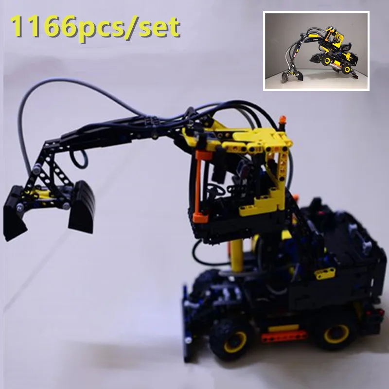 

New Technic Series Volvo EW Excavator Model Building Blocks Bricks fit Legoings 42053 Figure bricks Diy toy Birthday gift